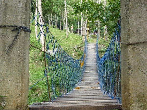 Hanging Bridge in Mapawa Nature Park.